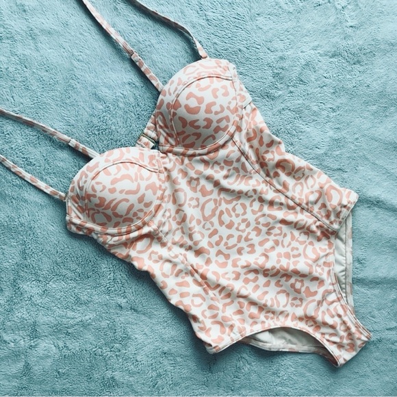 Vama Swim Other - Vama Swim Leopard Cheetah Bustier 1-Piece Swimsuit